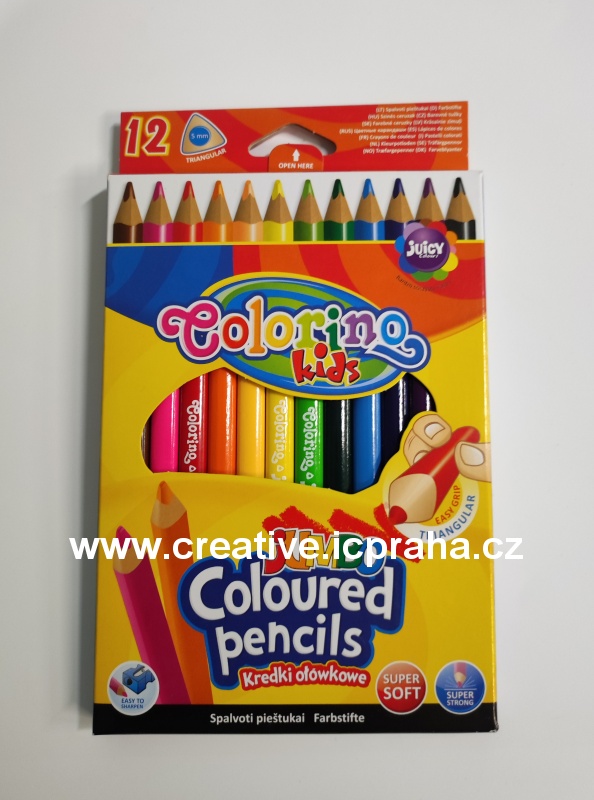 pastelky Colorino trojhranné Jumbo 12 barev